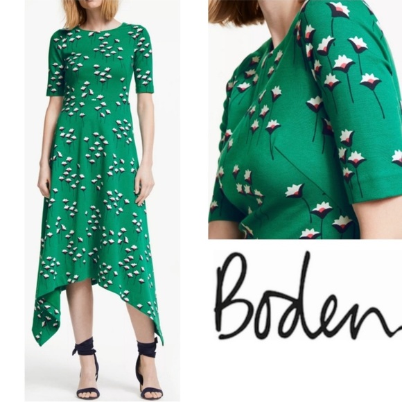 Boden Dresses & Skirts - BODEN  Leonie Ponte MIDI Dress in Forest Green